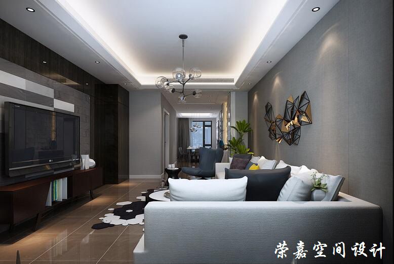 上海裝修案例三室現(xiàn)代 深沉之境