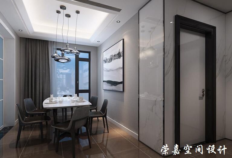 上海裝修案例三室現(xiàn)代 深沉之境